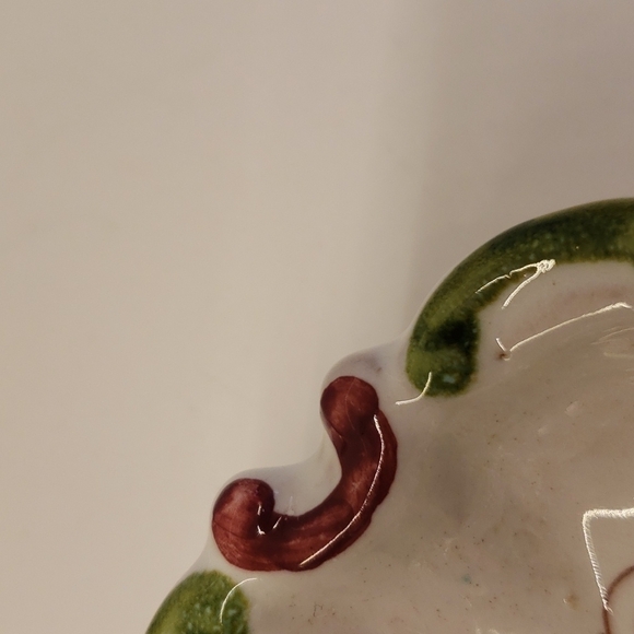 Trinket Dish Italy A-28 Hanging Wall Décor 4"Diam Ceramic - Picture 4 of 6